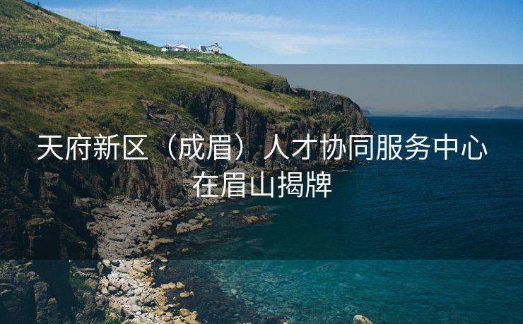 天府新区（成眉）人才协同服务中心在眉山揭牌