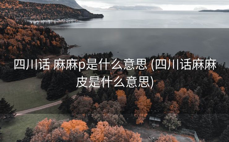 四川话 麻麻p是什么意思 (四川话麻麻皮是什么意思)