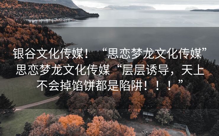 银谷文化传媒！“思恋梦龙文化传媒”思恋梦龙文化传媒“层层诱导，天上不会掉馅饼都是陷阱！！！”