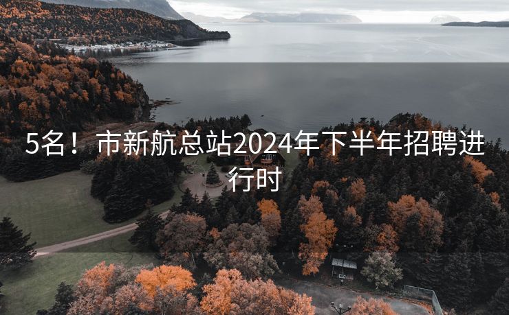 5名！市新航总站2024年下半年招聘进行时