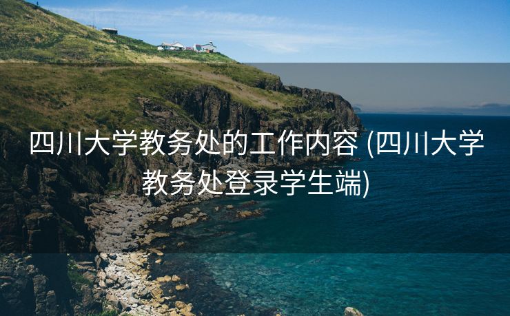 四川大学教务处的工作内容 (四川大学教务处登录学生端)
