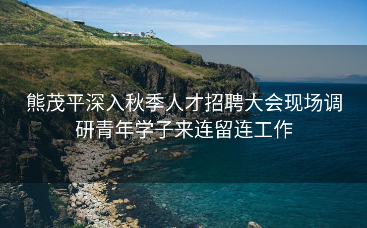 熊茂平深入秋季人才招聘大会现场调研青年学子来连留连工作