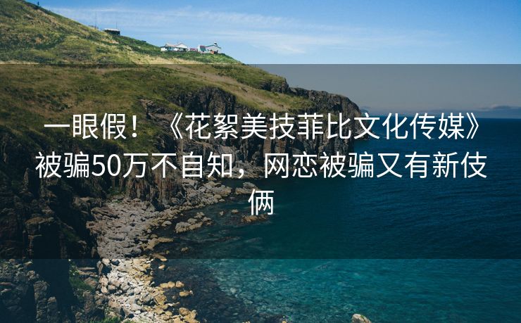 一眼假！《花絮美技菲比文化传媒》被骗50万不自知，网恋被骗又有新伎俩