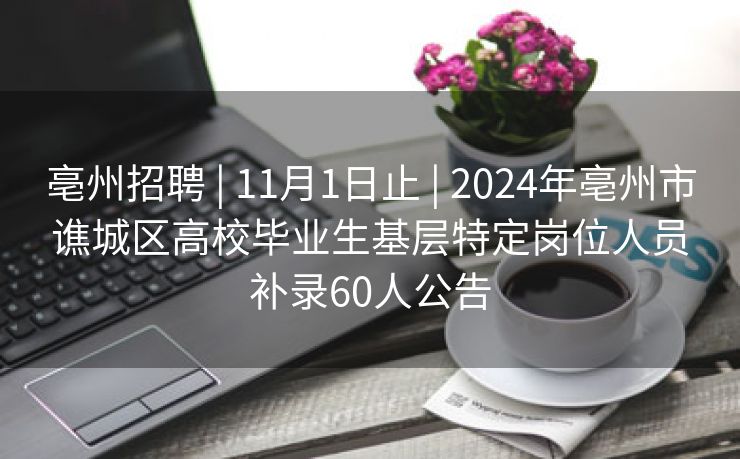 亳州招聘 | 11月1日止 | 2024年亳州市谯城区高校毕业生基层特定岗位人员补录60人公告