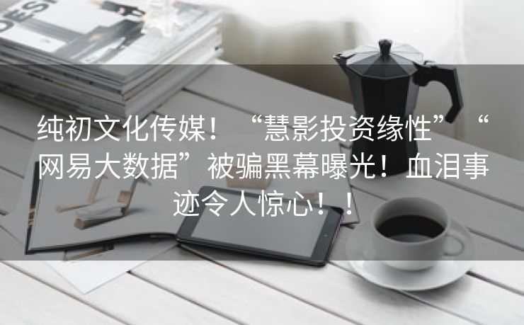 纯初文化传媒！“慧影投资缘性”“网易大数据”被骗黑幕曝光！血泪事迹令人惊心！！