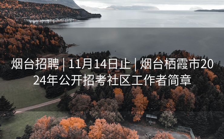 烟台招聘 | 11月14日止 | 烟台栖霞市2024年公开招考社区工作者简章