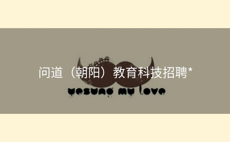 问道（朝阳）教育科技招聘*