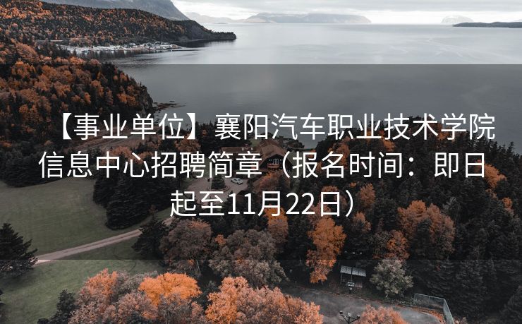 【事业单位】襄阳汽车职业技术学院信息中心招聘简章（报名时间：即日起至11月22日）