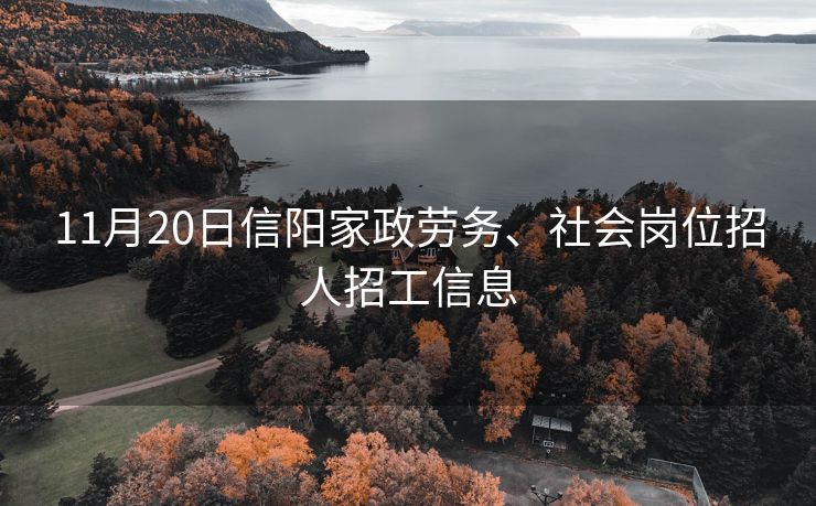 11月20日信阳家政劳务、社会岗位招人招工信息