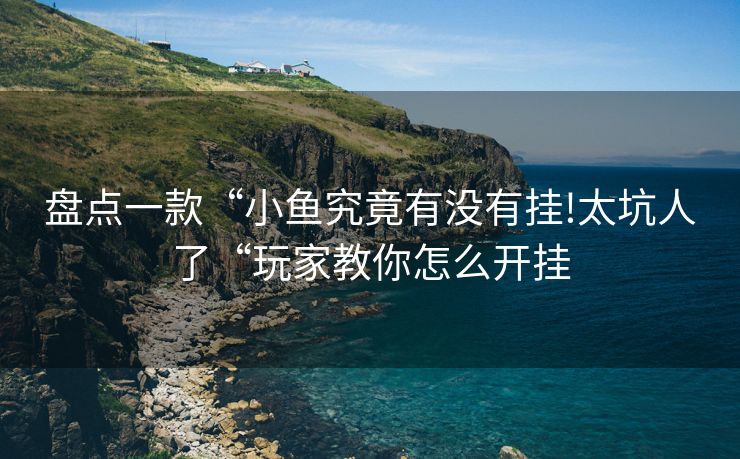 盘点一款“小鱼究竟有没有挂!太坑人了“玩家教你怎么开挂