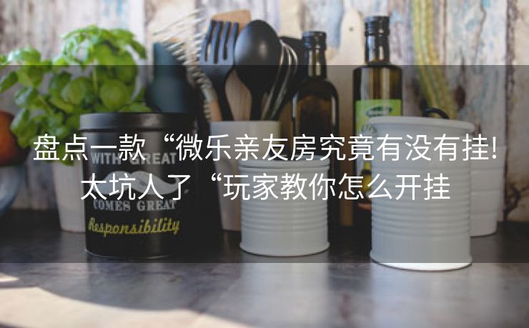 盘点一款“微乐亲友房究竟有没有挂!太坑人了“玩家教你怎么开挂