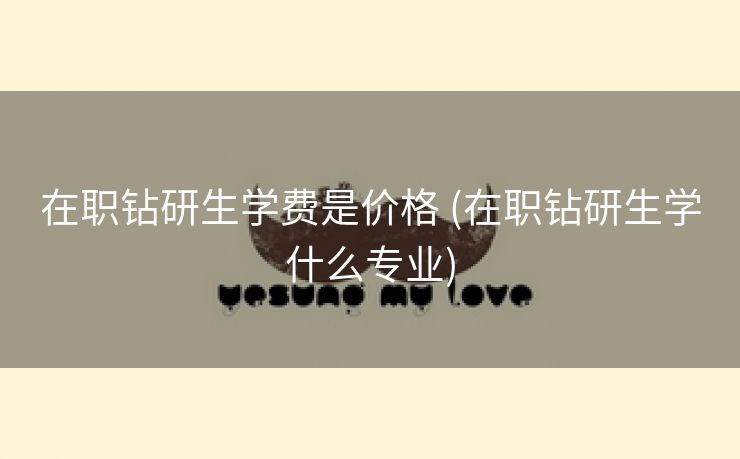 在职钻研生学费是价格 (在职钻研生学什么专业)