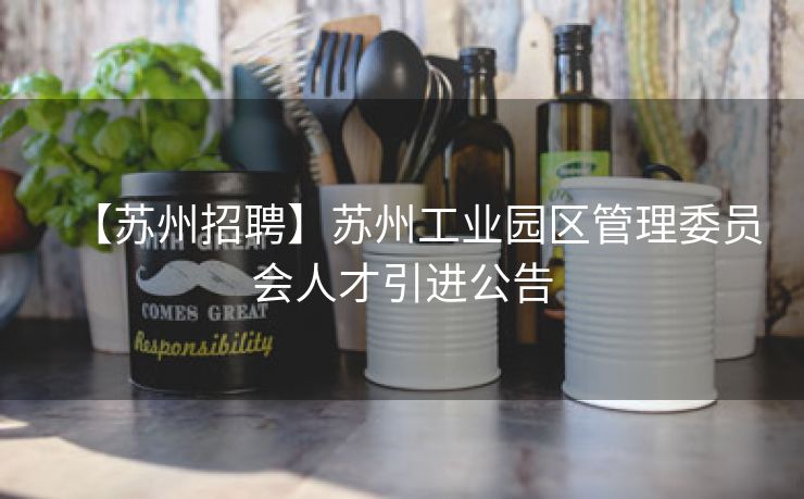 【苏州招聘】苏州工业园区管理委员会人才引进公告