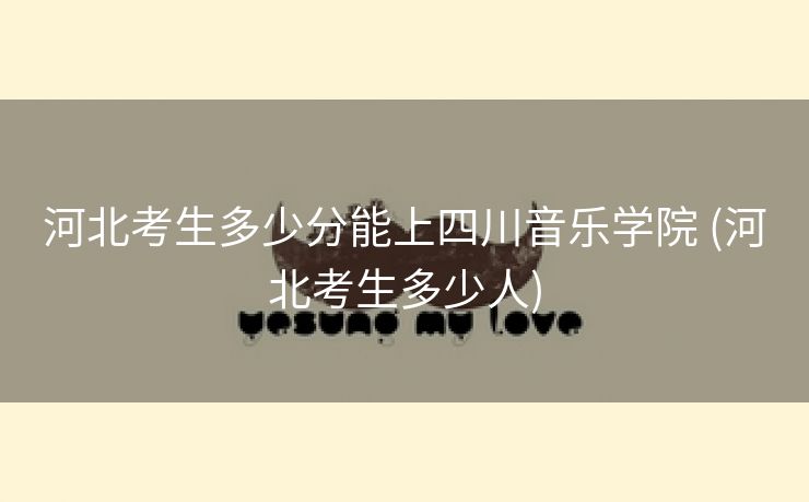 河北考生多少分能上四川音乐学院 (河北考生多少人)