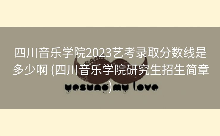 四川音乐学院2023艺考录取分数线是多少啊 (四川音乐学院研究生招生简章)