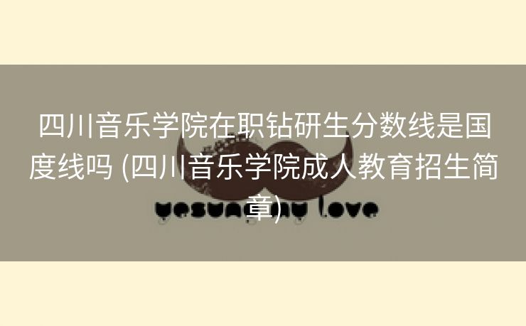 四川音乐学院在职钻研生分数线是国度线吗 (四川音乐学院成人教育招生简章)