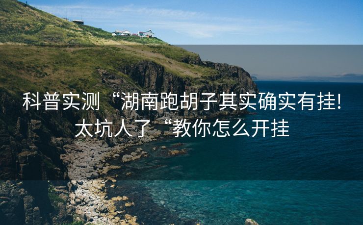 科普实测“湖南跑胡子其实确实有挂!太坑人了“教你怎么开挂