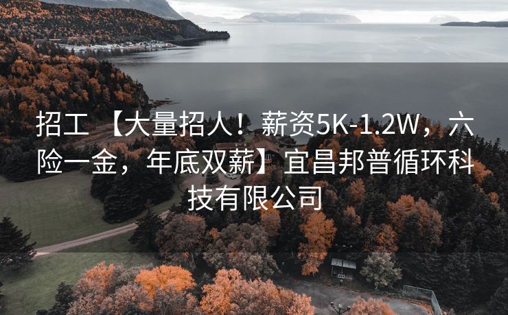 招工 【大量招人！薪资5K-1.2W，六险一金，年底双薪】宜昌邦普循环科技有限公司