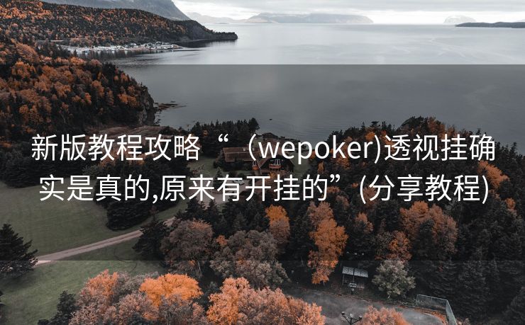 新版教程攻略“（wepoker)透视挂确实是真的,原来有开挂的”(分享教程)