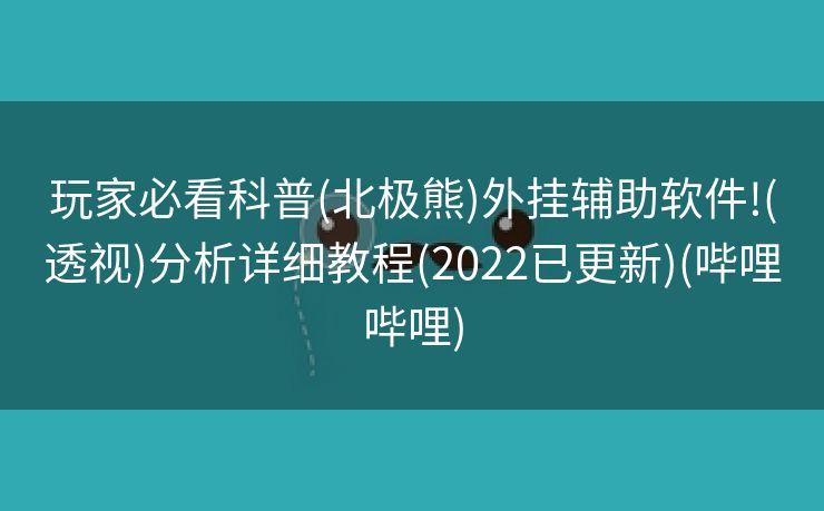 玩家必看科普(北极熊)外挂辅助软件!(透视)分析详细教程(2022已更新)(哔哩哔哩)
