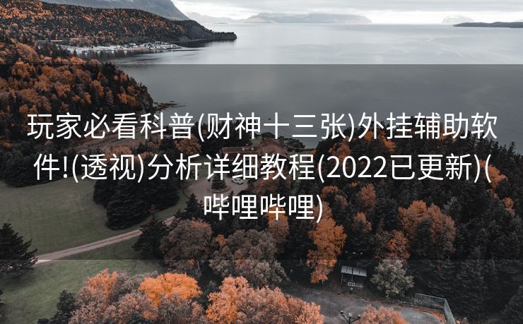 玩家必看科普(财神十三张)外挂辅助软件!(透视)分析详细教程(2022已更新)(哔哩哔哩)