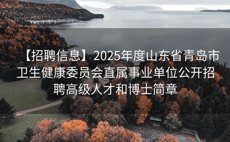 【招聘信息】2025年度山东省青岛市卫生健康委员会直属事业单位公开招聘高级人才和博士简章