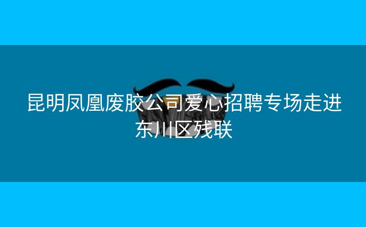 昆明凤凰废胶公司爱心招聘专场走进东川区残联