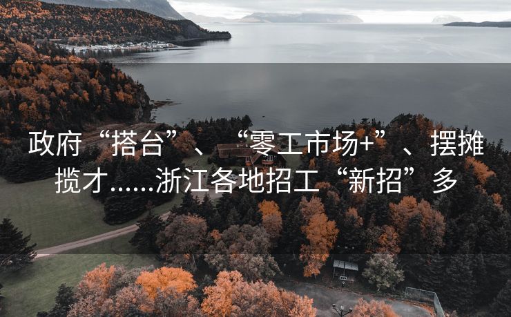 政府“搭台”、“零工市场+”、摆摊揽才......浙江各地招工“新招”多