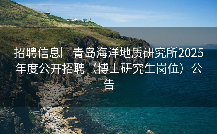 招聘信息▏青岛海洋地质研究所2025年度公开招聘（博士研究生岗位）公告