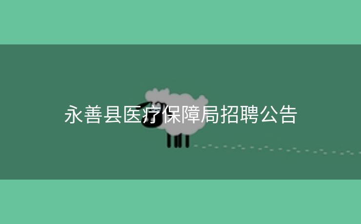 永善县医疗保障局招聘公告