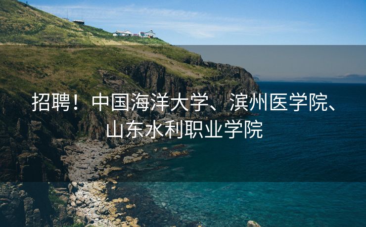 招聘！中国海洋大学、滨州医学院、山东水利职业学院