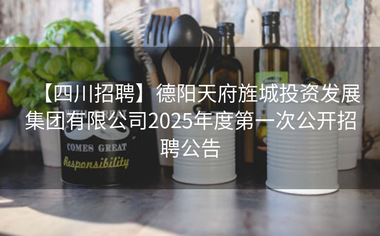 【四川招聘】德阳天府旌城投资发展集团有限公司2025年度第一次公开招聘公告