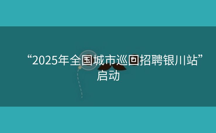 “2025年全国城市巡回招聘银川站”启动