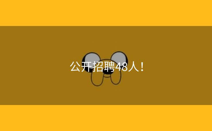 公开招聘48人！
