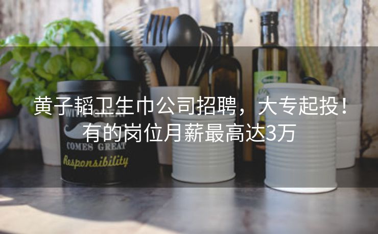 黄子韬卫生巾公司招聘，大专起投！有的岗位月薪最高达3万