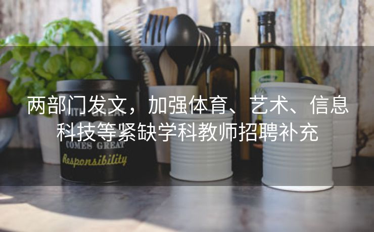 两部门发文，加强体育、艺术、信息科技等紧缺学科教师招聘补充